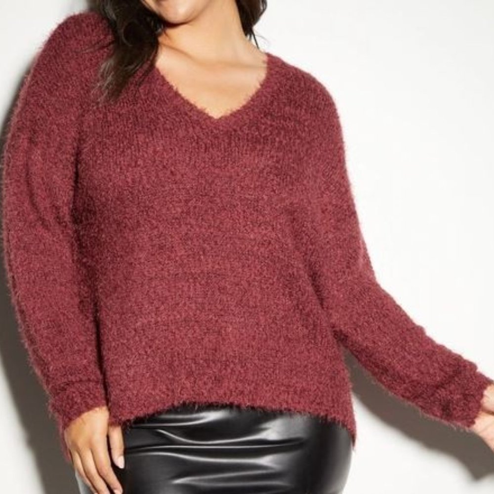 Cozy Burgundy Knit Sweater